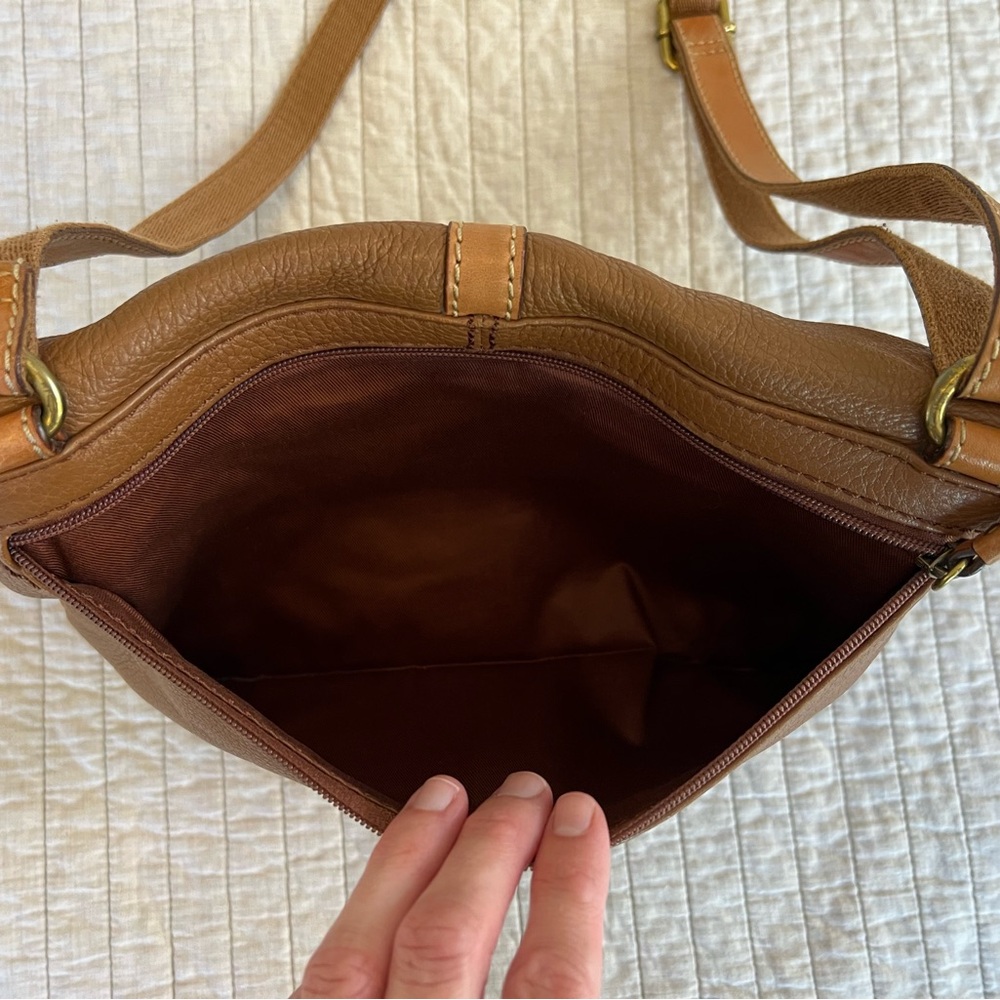 Women’s Fossil Leather Crossbody Bag - Brown - Picture 6 of 8